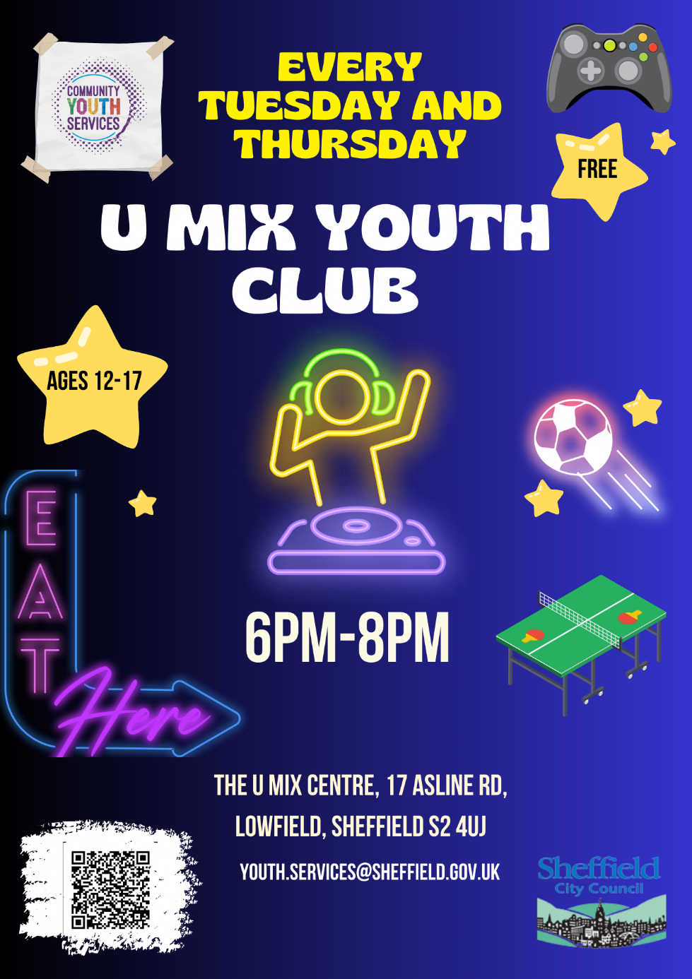 umix youth club poster