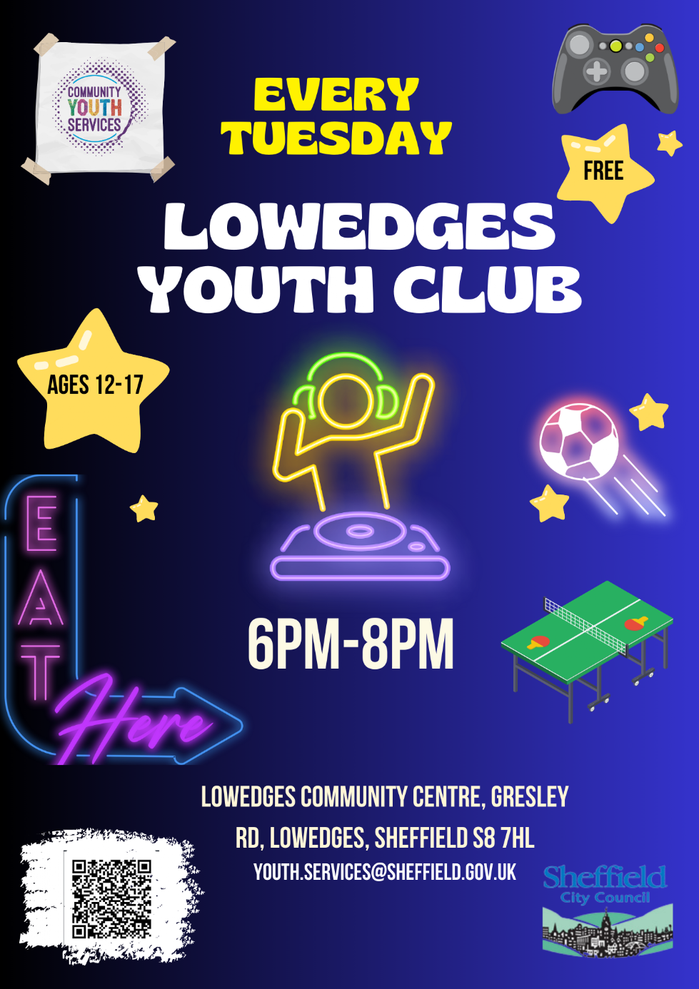 Lowedges youth club poster