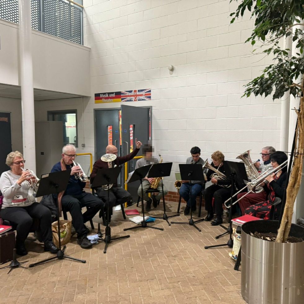 brass band at school fair