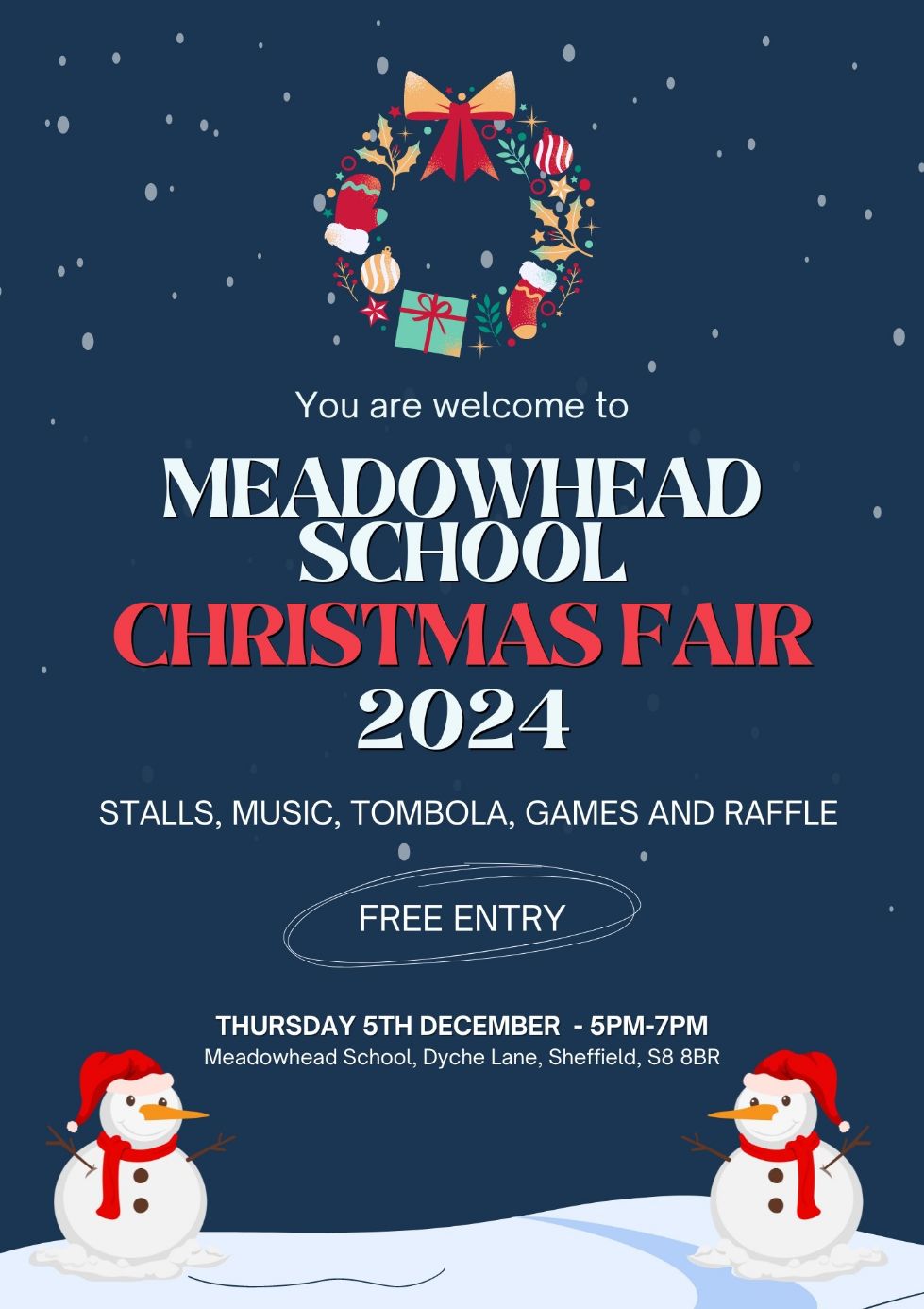 Christmas fair advertising poster