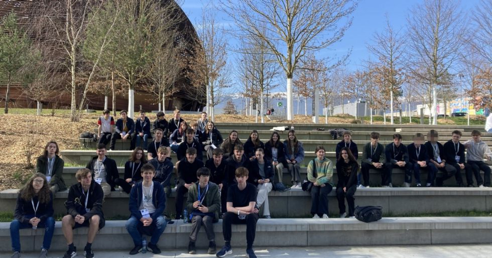 sixth form students at CERN Switzerland