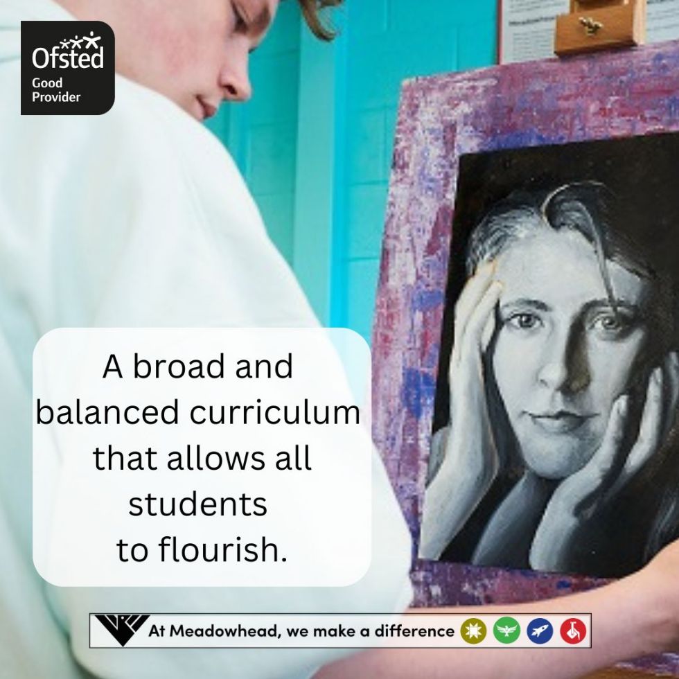 student painting in an art lesson