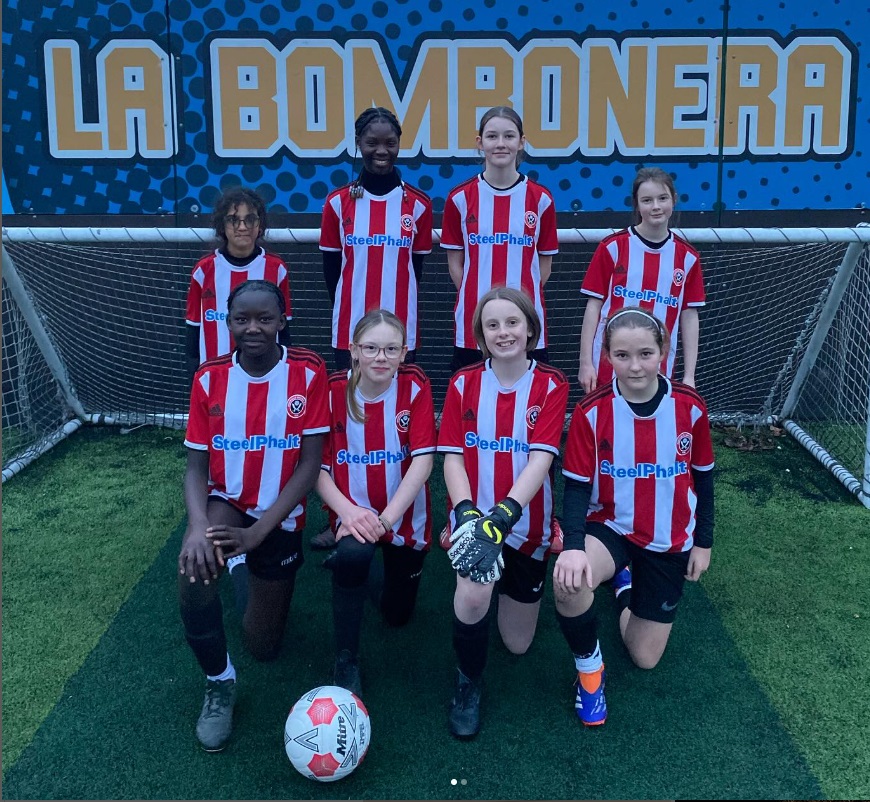 Y8 girls five-a-side team photo