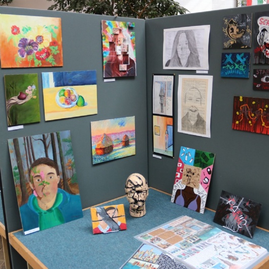 students' art work on show